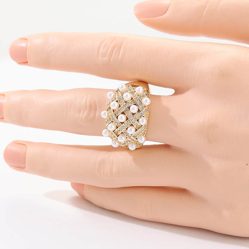 Women's Elegant French Style Plated Ring for Weddings